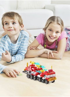 GROIC 6 In 1, 134 Pieces Firefighter Construction Building Block toy Set  - Image 4