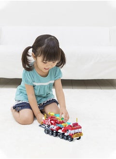GROIC 6 In 1, 134 Pieces Firefighter Construction Building Block toy Set  - Image 5