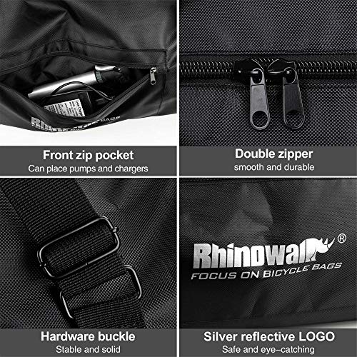 Rhinowalk Foldable E-scooter Carrying Bag Portable Electric Scooter Storage Bag Transport Case for Outdoor Travel Riding Commuting (Black - 48.8" x 8.7" x 18.1") - Image 5