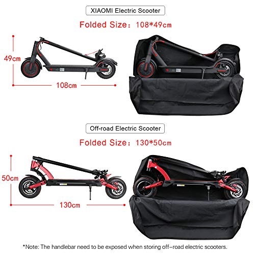 Rhinowalk Foldable E-scooter Carrying Bag Portable Electric Scooter Storage Bag Transport Case for Outdoor Travel Riding Commuting (Black - 48.8" x 8.7" x 18.1") - Image 4