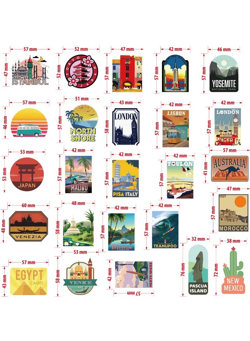 KHAJUL 50-Piece World Attractions Stickers Vinyl Waterprof for Laptop Water Bottle Hard Hat Skateboard Adults Kids Teens Girls Boys - Image 3