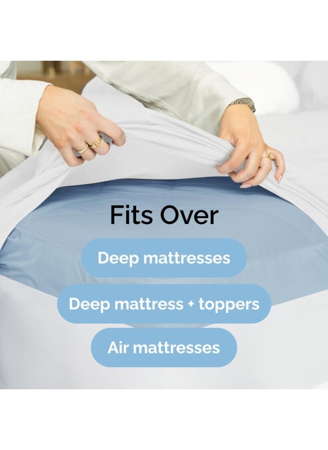 CGK Unlimited - Extra Deep Pocket Fitted Sheet Single Fitted Sheet Only Extra Deep Pockets Queen Size Sheets Fits 18 In To 24 In Mattress Extra Deep Queen Fitted Sheet Deep Pockets That Actually Fits - Image 1