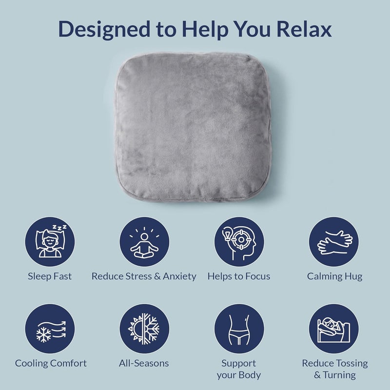 ODOXIA Weighted Pillow for Adults 2.7 KG | 30 * 30 CM | Sleep Better & Feel Calm | Weighted Body Pillow for Anxiety | Sleeping Hugging Pillows for Adults | Helps to Focus | Soft & Washable Cover - Image 3