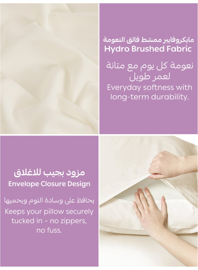 Donetella Bedding Fitted Sheet - Fits 200x200 Cm For Super King Bed - 3 Pcs (1 Fitted Sheet and 2 Pillowcases) - 35 Cm Deep Pocket - Solid Bed Sheet - Image 5