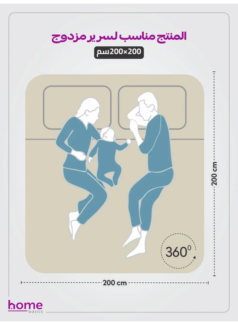 Donetella Bedding Fitted Sheet - Fits 200x200 Cm For Super King Bed - 3 Pcs (1 Fitted Sheet and 2 Pillowcases) - 35 Cm Deep Pocket - Solid Bed Sheet