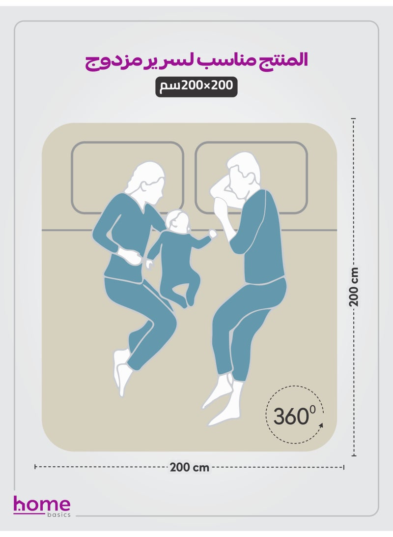 Donetella Bedding Fitted Sheet - Fits 200x200 Cm For Super King Bed - 3 Pcs (1 Fitted Sheet and 2 Pillowcases) - 35 Cm Deep Pocket - Solid Bed Sheet - Image 2