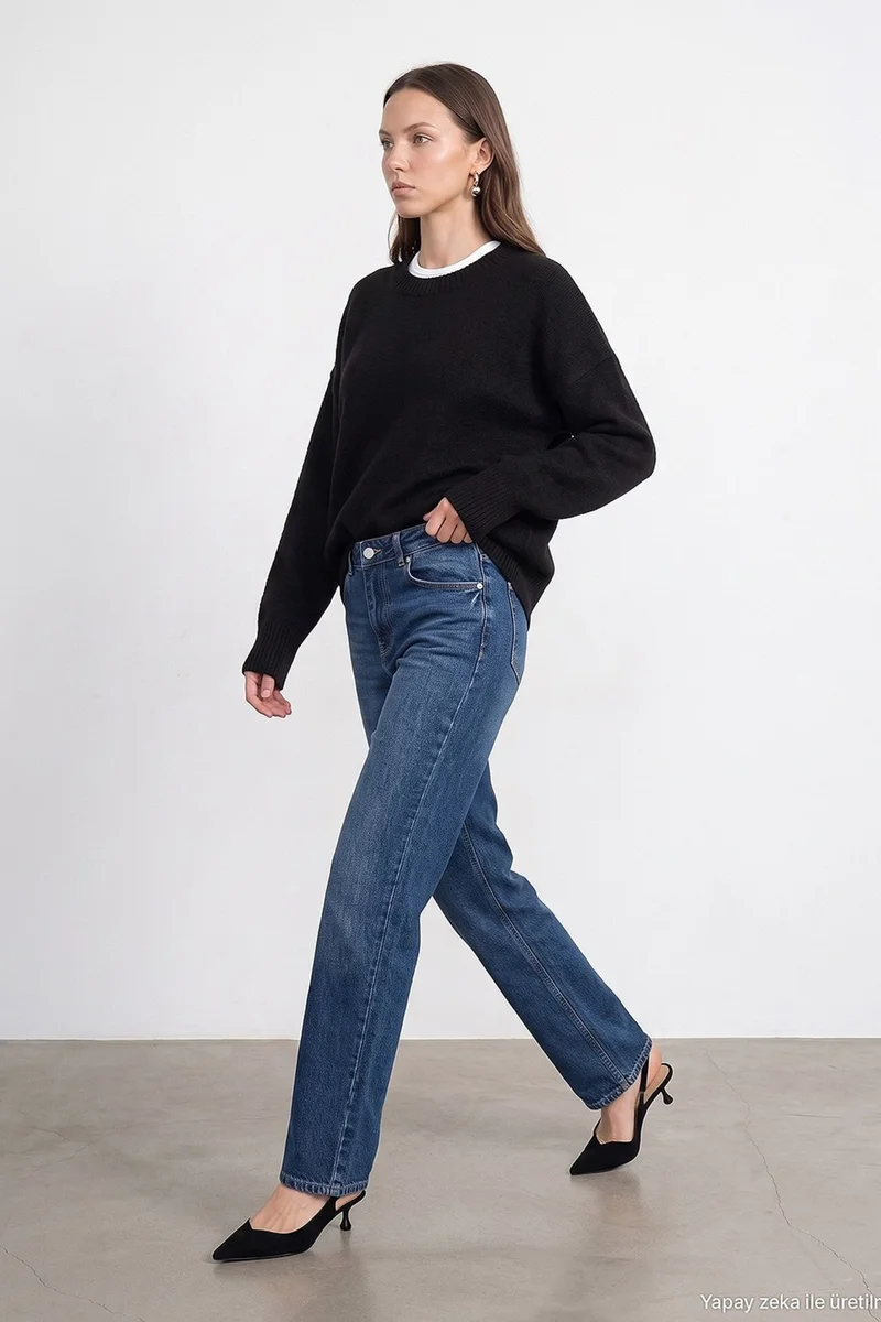 Dilvin Mid Blue Denim DILVIN Women's Cotton Jeans for Women | Best Price UAE