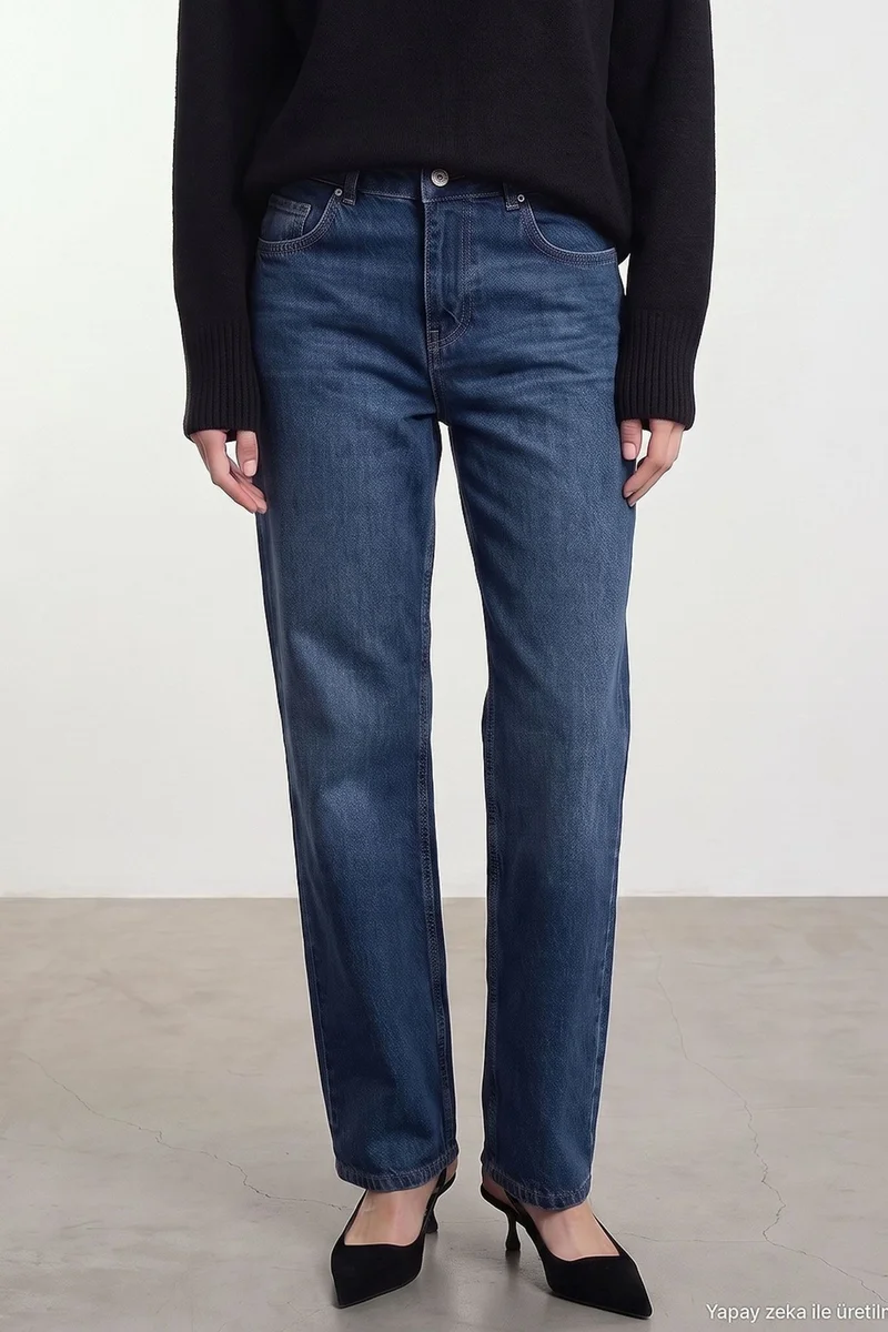 Dilvin Mid Blue Denim DILVIN Women's Cotton Jeans for Women | Best Price UAE