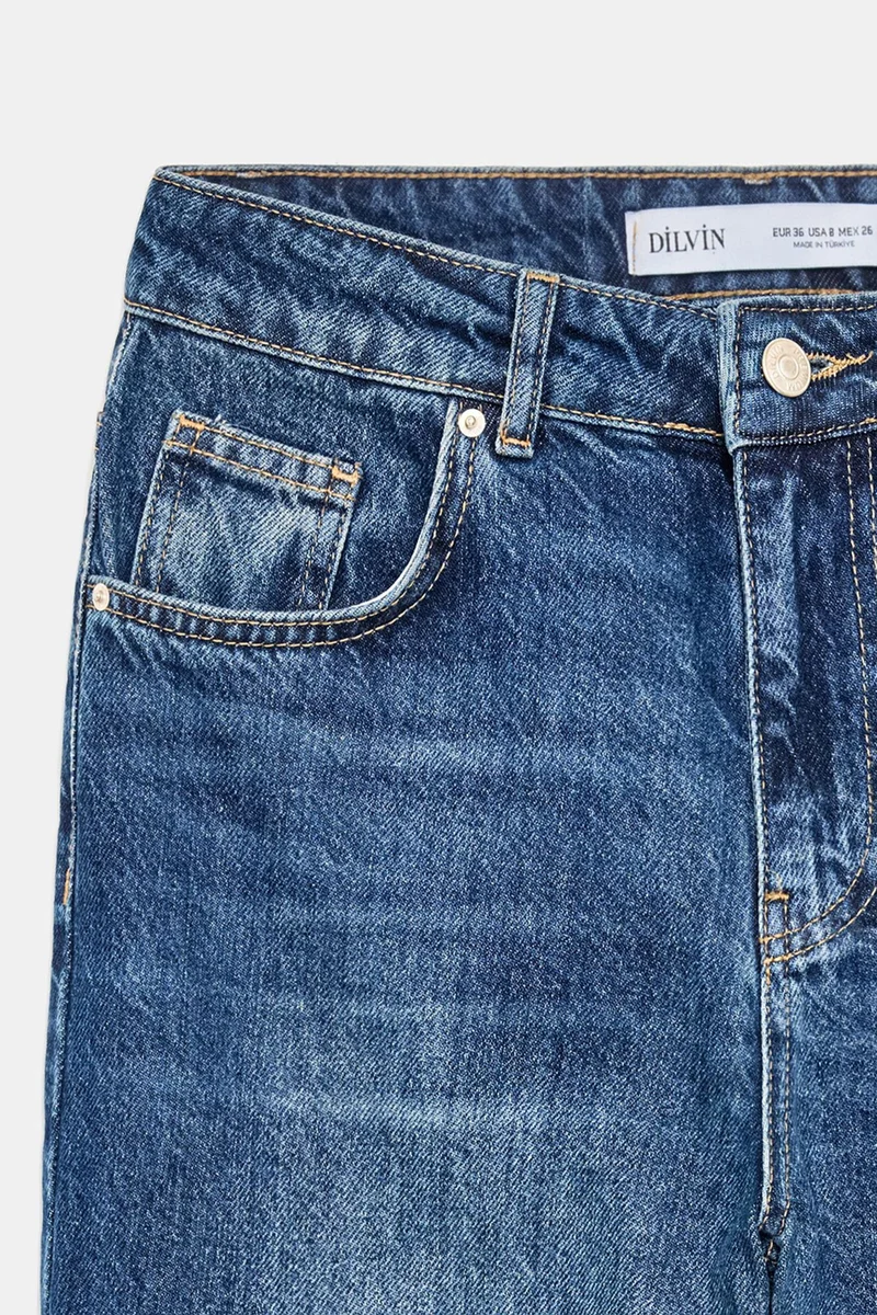 Dilvin Mid Blue Denim DILVIN Women's Cotton Jeans for Women | Best Price UAE