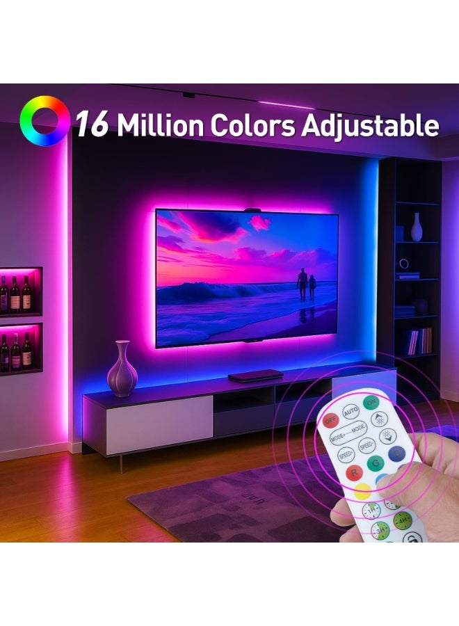 OSHIMA TV LED Backlight, USB LED Strip with Music Sync USB TV Backlight, Rgb TV Backlight TV Lighting for Decoration for Bedroom Home Pc Kitchen Decoration DIY(5 M) - Image 3