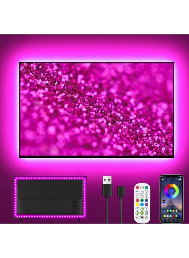 OSHIMA TV LED Backlight, USB LED Strip with Music Sync USB TV Backlight, Rgb TV Backlight TV Lighting for Decoration for Bedroom Home Pc Kitchen Decoration DIY(5 M) - Image 1