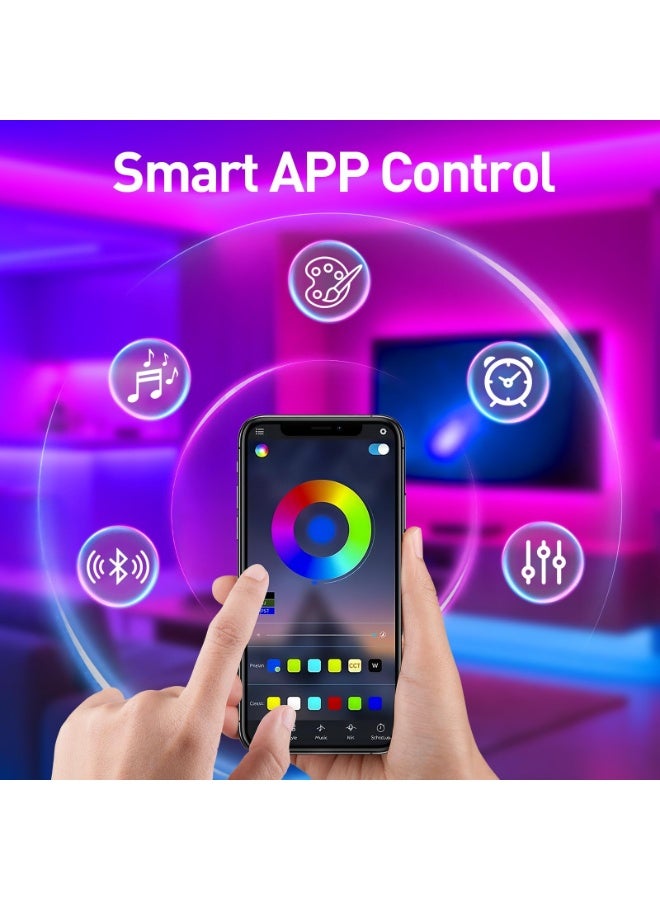 OSHIMA TV LED Backlight, USB LED Strip with Music Sync USB TV Backlight, Rgb TV Backlight TV Lighting for Decoration for Bedroom Home Pc Kitchen Decoration DIY(5 M) - Image 2