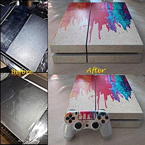 Oiokew Decal Skin for Ps4, Whole Body Vinyl Sticker Cover for PlayStation 4 Console and Controller (Include 4pcs Light Bar Stickers) (PS4, Paint) - Image 4
