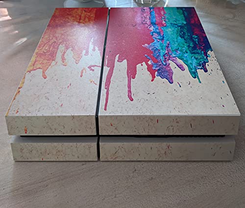 Oiokew Decal Skin for Ps4, Whole Body Vinyl Sticker Cover for PlayStation 4 Console and Controller (Include 4pcs Light Bar Stickers) (PS4, Paint) - Image 2