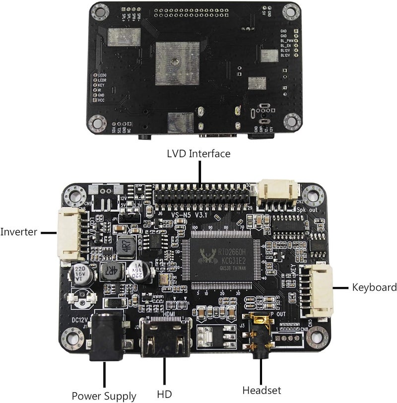 VSDISPLAY 10.4" 10.4 Inch 1024X768 500nit IPS LCD Display VS104T-003A with Audio LCD Controller Board - Image 3