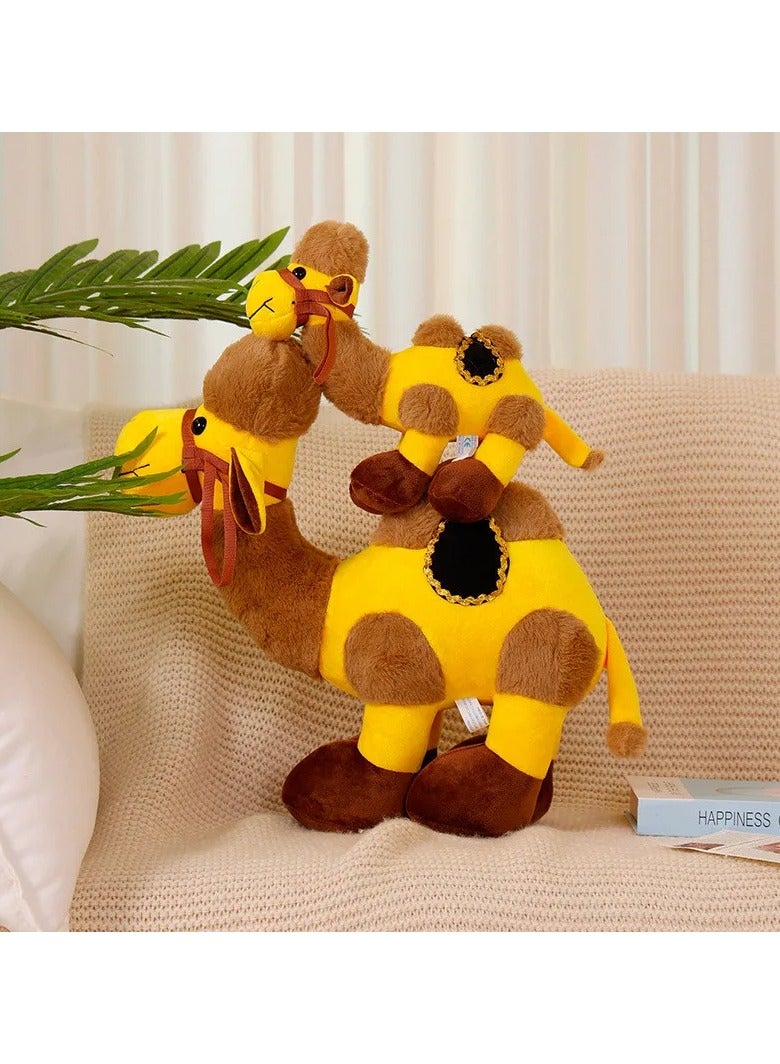 لوكاداه لعبة جمل صحراوي محشوة، حيوان محشو من القطيفة، لعبة جمل قطيفة رائعة، حيوان محشو ناعم ومحبب كهدية عيد ميلاد للأطفال (متعدد الألوان) - Image 3