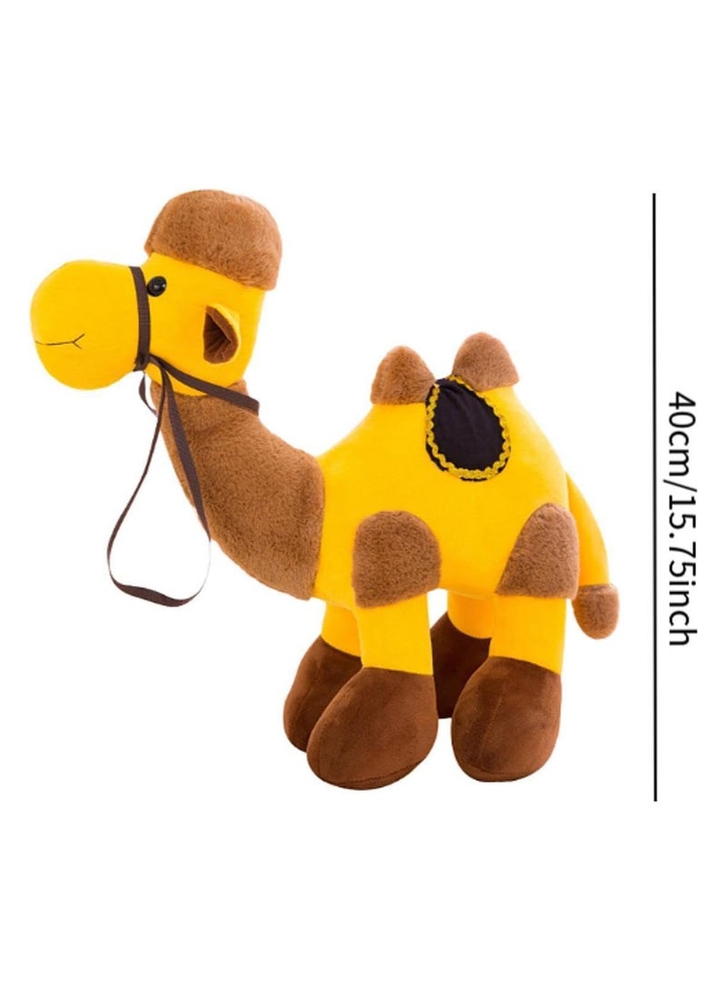 لوكاداه لعبة جمل صحراوي محشوة، حيوان محشو من القطيفة، لعبة جمل قطيفة رائعة، حيوان محشو ناعم ومحبب كهدية عيد ميلاد للأطفال (متعدد الألوان) - Image 5