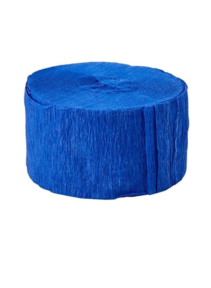Terabyte CREPE PAPER STREAMER (PACK OF 24) 1.5INCH BLUE - Image 1