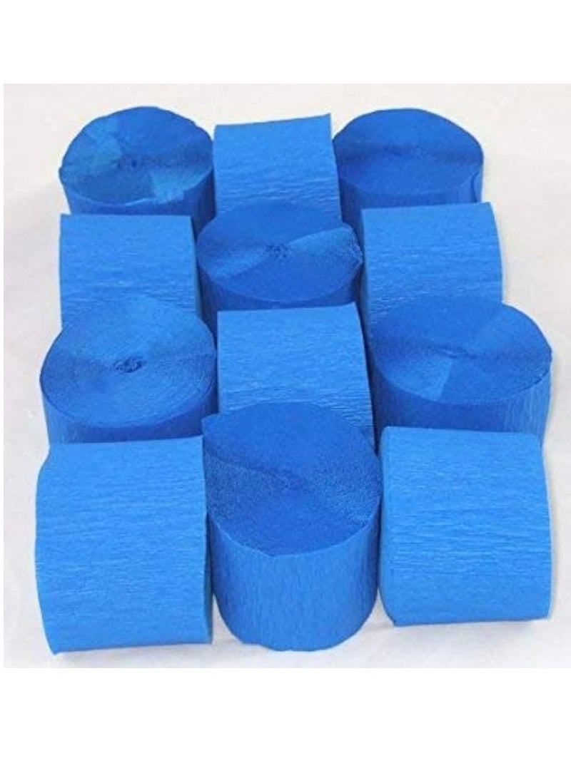 Terabyte CREPE PAPER STREAMER (PACK OF 24) 1.5INCH BLUE - Image 3