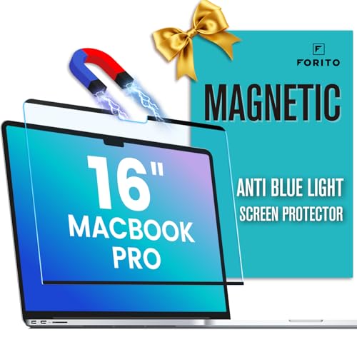 FFORITO F FORITO Magnetic Anti Blue Light Screen Protector Compatible with MacBook Pro 16 inch(2021-2024, M4, M3, M2, M1), Bubble-Free Install, Removable & Reusable Anti Glare Matte Laptop Screen Shield - Image 1