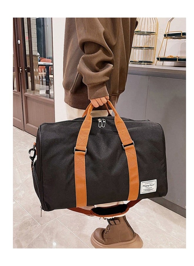 Generic Travel Duffel Bag Large Capacity Yoga Gym Bag Durable Duffle Sports Bag with Shoes Compartment Tote Bag for Men and Women Black  - Image 4