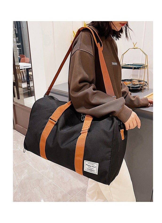 Generic Travel Duffel Bag Large Capacity Yoga Gym Bag Durable Duffle Sports Bag with Shoes Compartment Tote Bag for Men and Women Black  - Image 2
