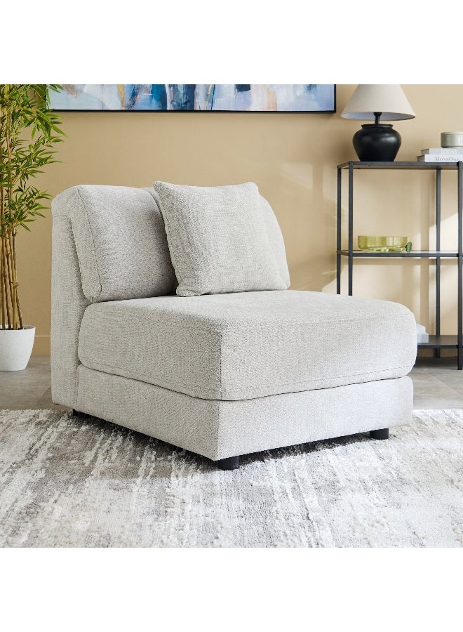 Home Box Skive Fabric Armless Chair with Cushion - Image 1