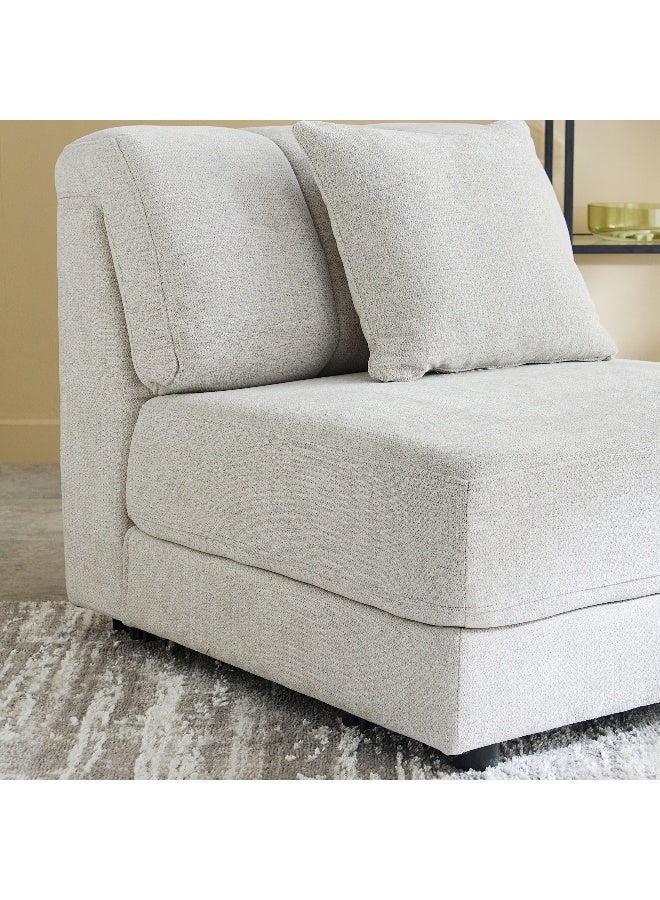 Home Box Skive Fabric Armless Chair with Cushion - Image 5