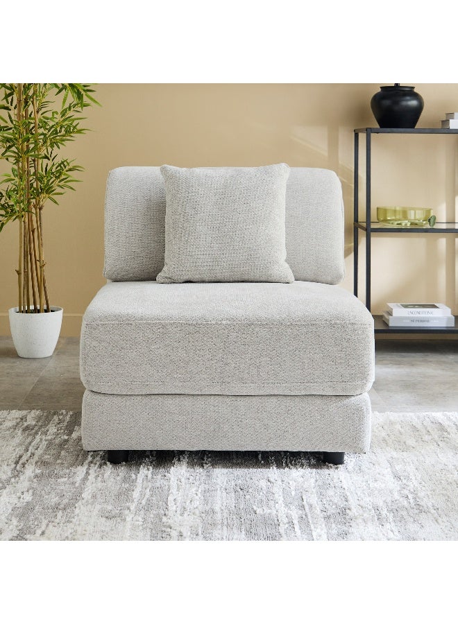Home Box Skive Fabric Armless Chair with Cushion - Image 2