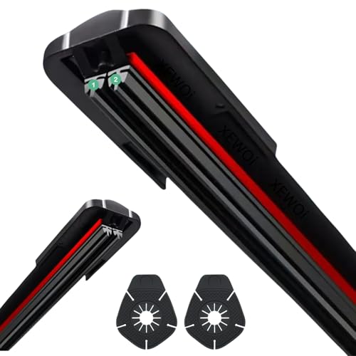 XEWOi 1pc 24" Double Strip Car Windshield Wiper Blade with Pair of Wiper Hole Protector Pad, Wipers Rubber for Car, Universal Frameless Wiper Blades, Cars Accessories for Rain, Summer, Snow, Fog,Dust - Image 1