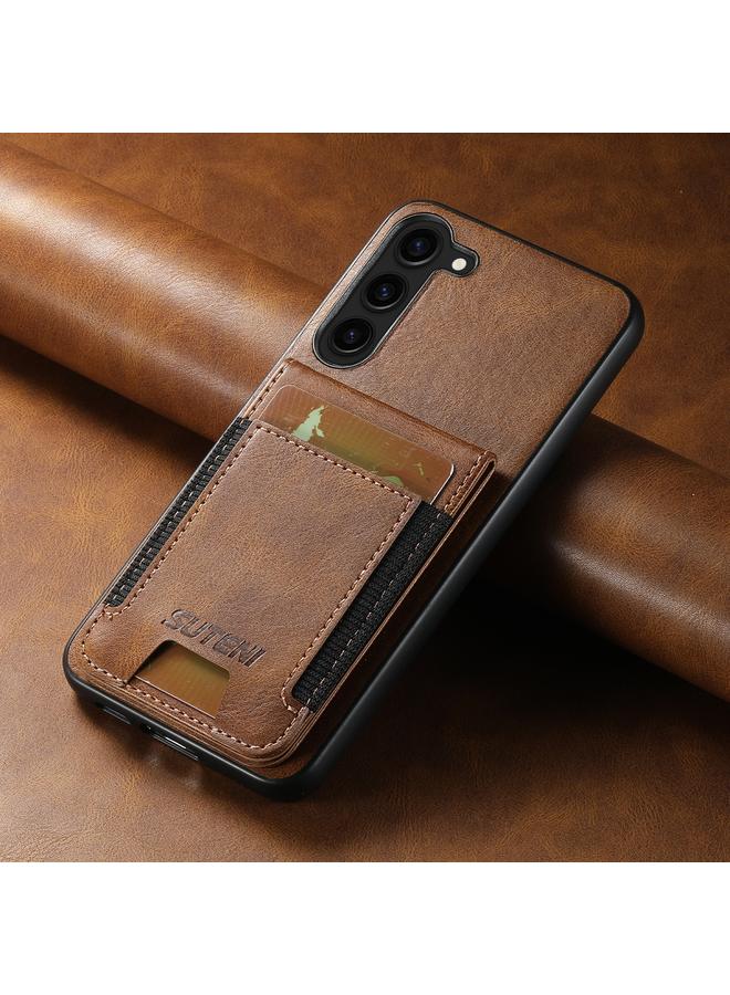 Suteni Case For Samsung Galaxy S24+ 5G H03 Oil Wax Leather Wallet Stand Back Phone Case - Image 2