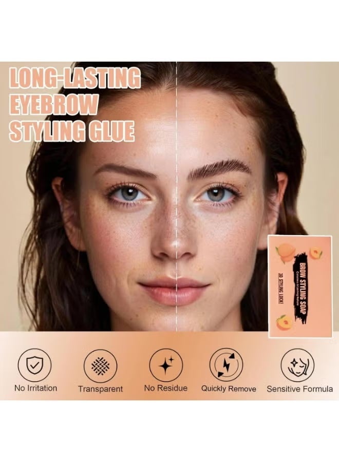 4D Soap Brow Kit – Waterproof Long Lasting Styling Pomade, Smudge-Proof Makeup Balm for Natural Eyebrow Look (Pack of 1) - Image 5
