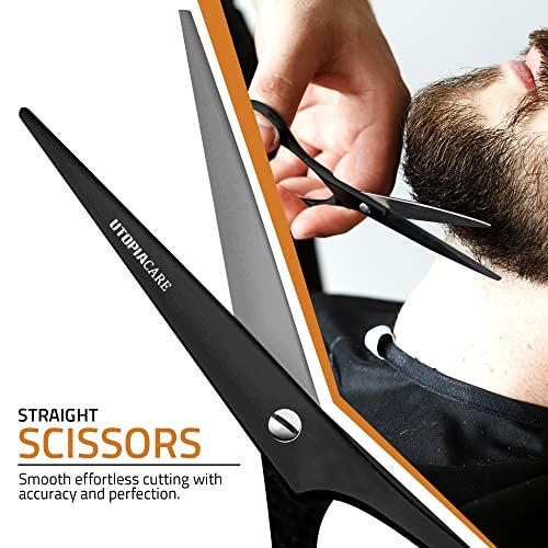 Utopia Care Hair Cutting and Hairdressing Scissors 6.5 Inch, Premium Stainless Steel shears with smooth Razor & Sharp Edge Blades, for Salons, Professional Barbers, Black - Image 4
