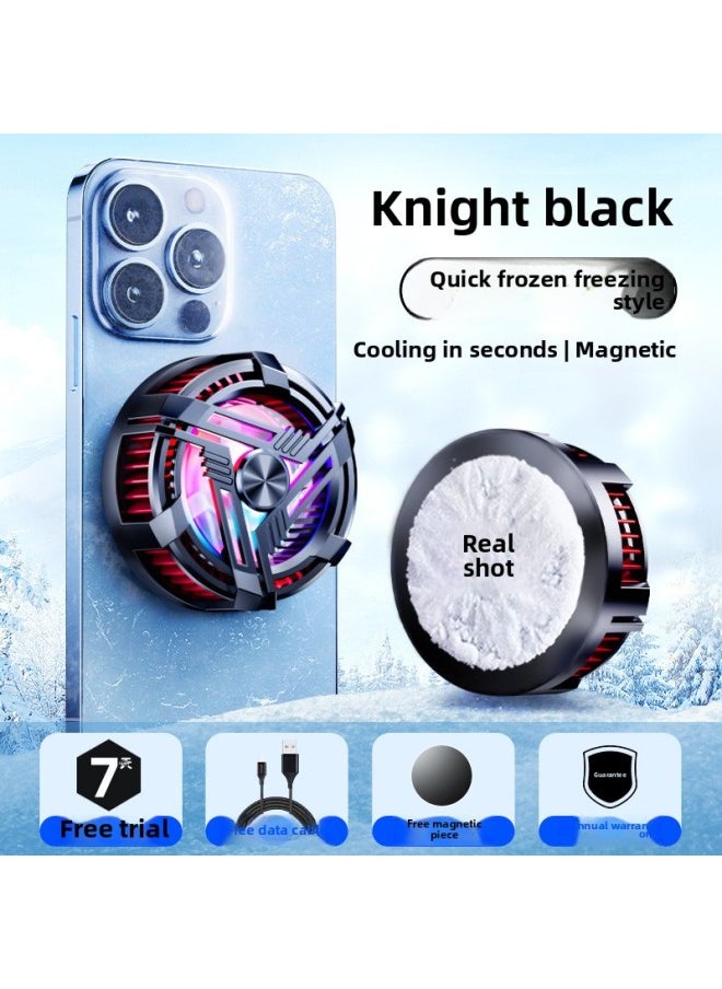 The AL12 Magnetic Semiconductor Mobile Phone Radiator Portable Speed Cooling Can Be Matched With Chicken In Stock-Product Color:AL02 Magnetic Suction Black (icing)  - Image 1