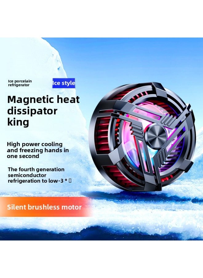 The AL12 Magnetic Semiconductor Mobile Phone Radiator Portable Speed Cooling Can Be Matched With Chicken In Stock-Product Color:AL02 Magnetic Suction Black (icing)  - Image 3