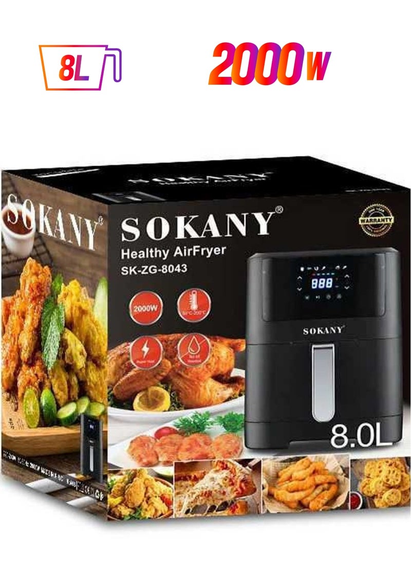 sokany Sokany SK-ZG-8043 8 Liter 2000W Air Fryer  - Image 1