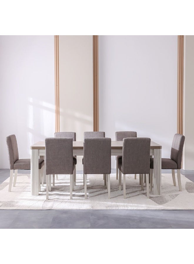 DANUBE HOME طاولة طعام أوليفوس 8 مقاعد - رماد/بلوط رمادي - Image 4