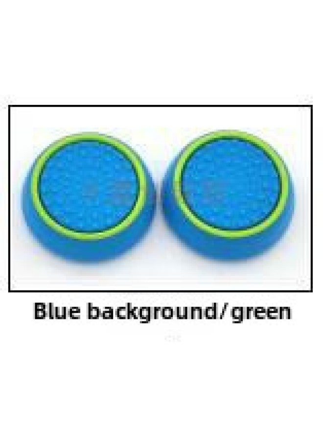 PS5 Luminous Rocker Cap PS4 XBO Xone Two-color Silicone Collar Mushroom Head Gamepad Key Cap-Product Color:Blue Base/Green Circle - Image 1
