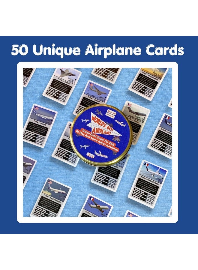 COCOMOCO KIDS CocoMoco Kids Airplane Trump Cards Game for Kids, Learning Game and Educational Toy, Birthday Return Gift for Kids Ages 6-7, 8-10, 11-12 Year Old Boys and Girls  - Image 3