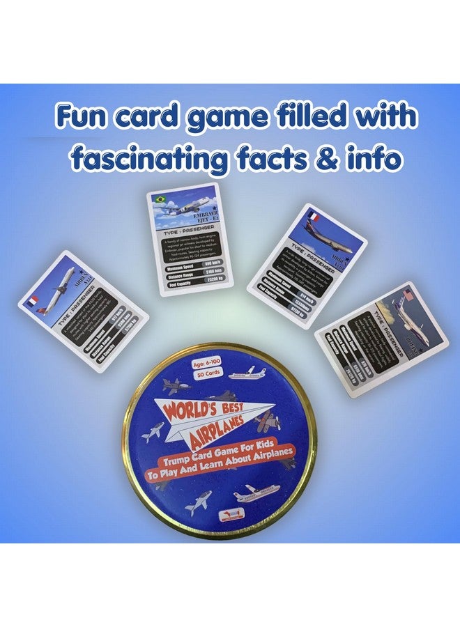 COCOMOCO KIDS CocoMoco Kids Airplane Trump Cards Game for Kids, Learning Game and Educational Toy, Birthday Return Gift for Kids Ages 6-7, 8-10, 11-12 Year Old Boys and Girls  - Image 2