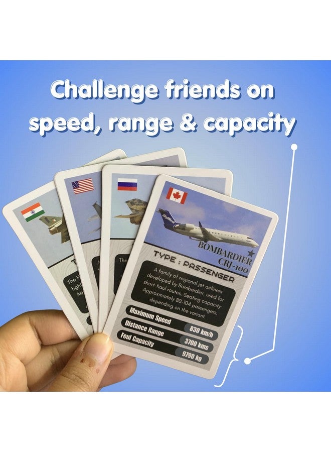 COCOMOCO KIDS CocoMoco Kids Airplane Trump Cards Game for Kids, Learning Game and Educational Toy, Birthday Return Gift for Kids Ages 6-7, 8-10, 11-12 Year Old Boys and Girls  - Image 4