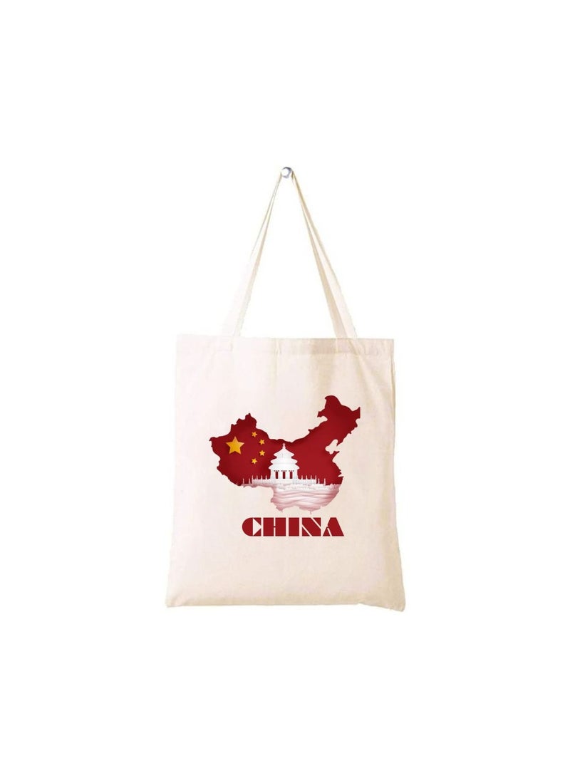 Chinese New Year Cotton Bag-Eco-Friendly Canvas Cotton Tote Bag With Printed For Women-Reusable Bag,Party Gift Idea,Cotton Gift Bag-Perfect For School,Office And Travel - Image 1