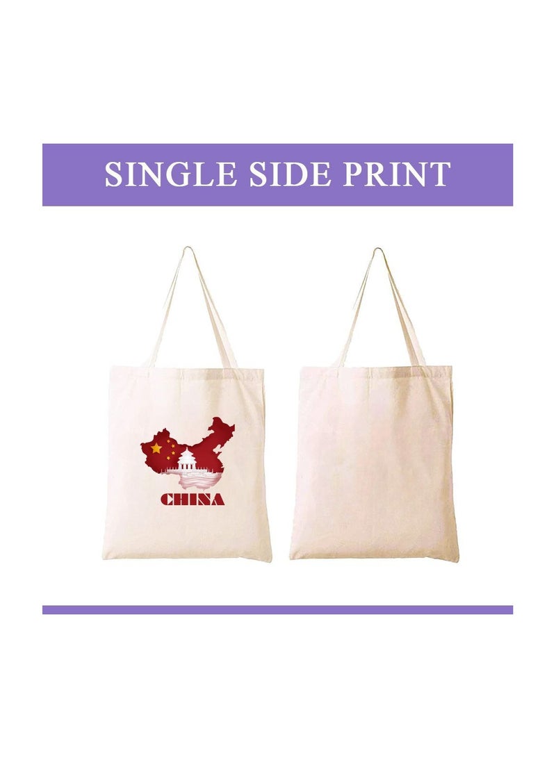 Chinese New Year Cotton Bag-Eco-Friendly Canvas Cotton Tote Bag With Printed For Women-Reusable Bag,Party Gift Idea,Cotton Gift Bag-Perfect For School,Office And Travel - Image 2
