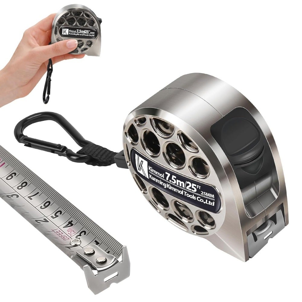 Tape Measure 7.5 M/ 25 FT Stainless Steel Anti-Corrosion Double-Sided Scale Waterproof Portable For Household, Agricultural, Industrial, Woodworking