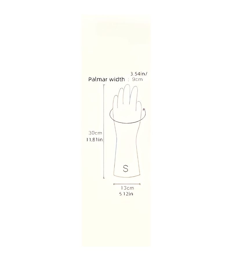Size S 3 Pair Waterproof Dishwashing Gloves For Kitchen Cleaning Pet Care - Image 2