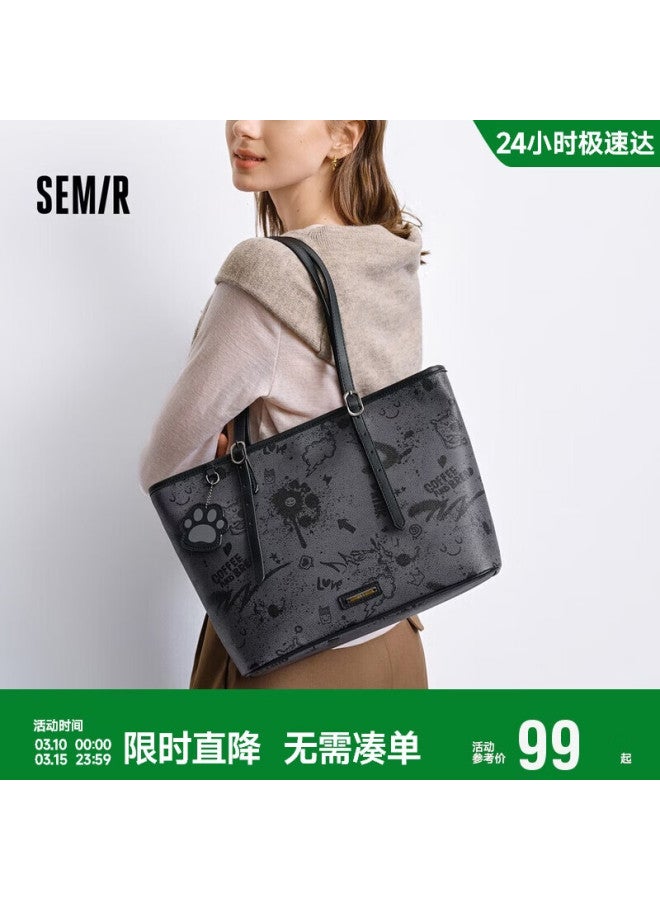Semir Tote Bag For Women Graffiti Print Handbag New Large Capacity Shoulder Bag 105825153011 - Image 1