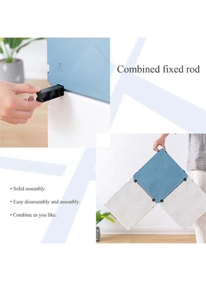 اليسا خزانة تخزين بلاستيكية بأدراج لتنظيم أدوات التجميل، صندوق تخزين على سطح الطاولة قابل للتكديس، صندوق عرض مستحضرات تجميل معلق، صندوق تخزين ألعاب مكتبية لغرفة النوم والحمام والمكتب (رمادي) - Image 5