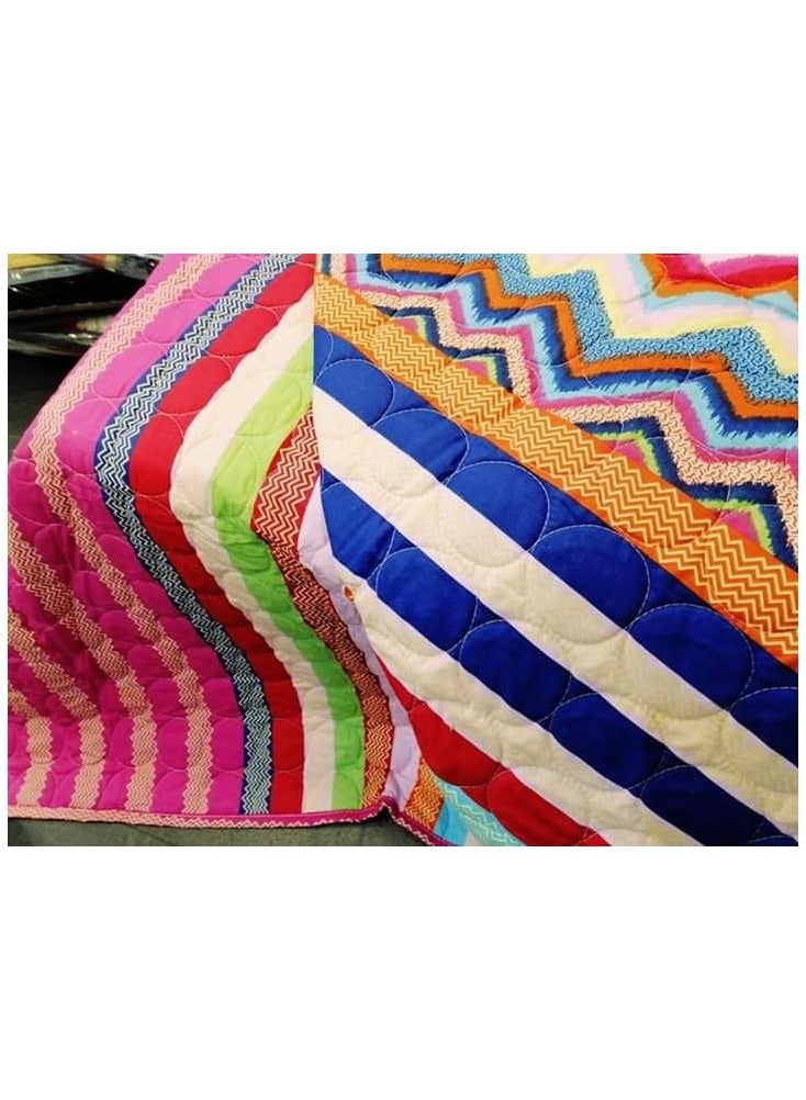 Family Bed Coverlet Set 100% Cotton 3 pieces size 240 x 240 cm model 1005 from Family Bed  - Image 3