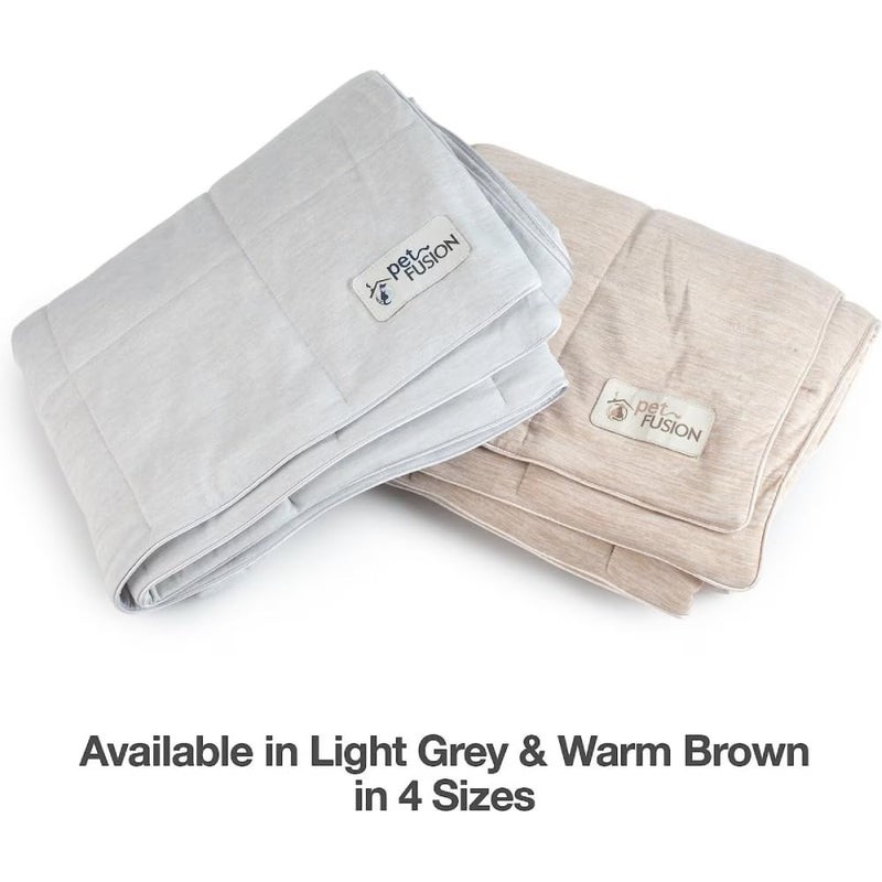 PetFusion Premium Cat and Dog Cooling Blanket. Lightweight Pet Blanket | Machine Washable | Multiple Sizes: for Pets Small to Extra-Large | Multiple Colors: Grey and Brown - Image 4