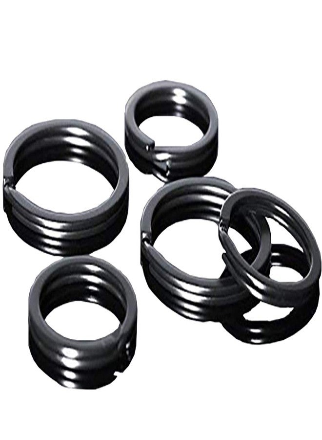 HeeYaa 10 Pieces of 1-inch Flat Key Rings - Metal Keychain Rings, Split Keyrings, Flat O-Ring for Home, Car, Office Keys Attachment (Black) - Image 3